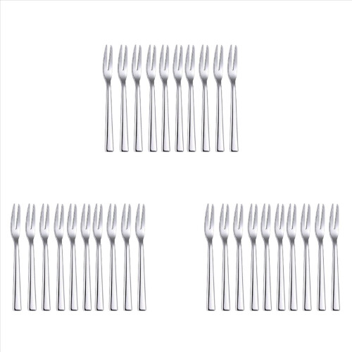 10Pcs 304 Stainless Steel Cocktail Dessert Fork Cake Fruit Forks Set