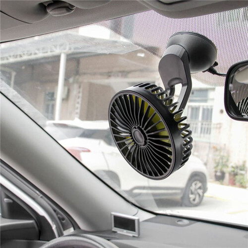 Ventilator universal cu ventuză USB, cu control al vitezei, 12V 24V, mare 1