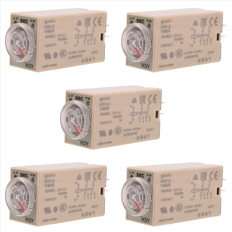 10S Delay Timer Relay H3y-2 Ac 220V For Household Electrical Systems 4851216640179