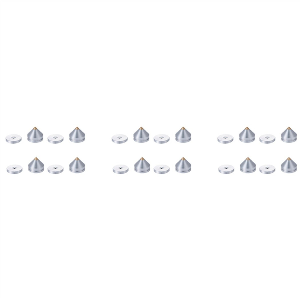 4Set Hifi Audio Foot Spikes Cone Floor Foot Nail(Silver) Silver 4851216640704