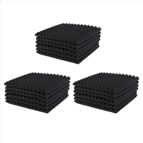 6 stk. akustiske paneler skumplade studie lydabsorberende kilefliser 1