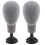 2x Foam Mannequin Hoofd Model Pruiken Display Houder Grijs 1