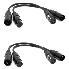 XLR mâle 3 broches vers XLR femelle 5 broches pour microphone et éclairage de scène