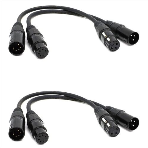 XLR Αρσενικό 3 ακίδων σε XLR Θηλυκό 5 ακίδων για φωτισμό σκηνής μικροφώνου