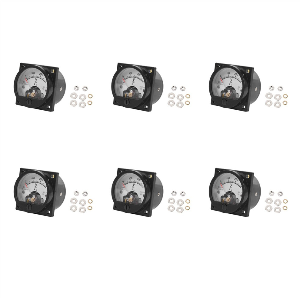 Ac 0-300V Round Analog Dial Panel Meter Voltmeter Gauge Black 4851216649622