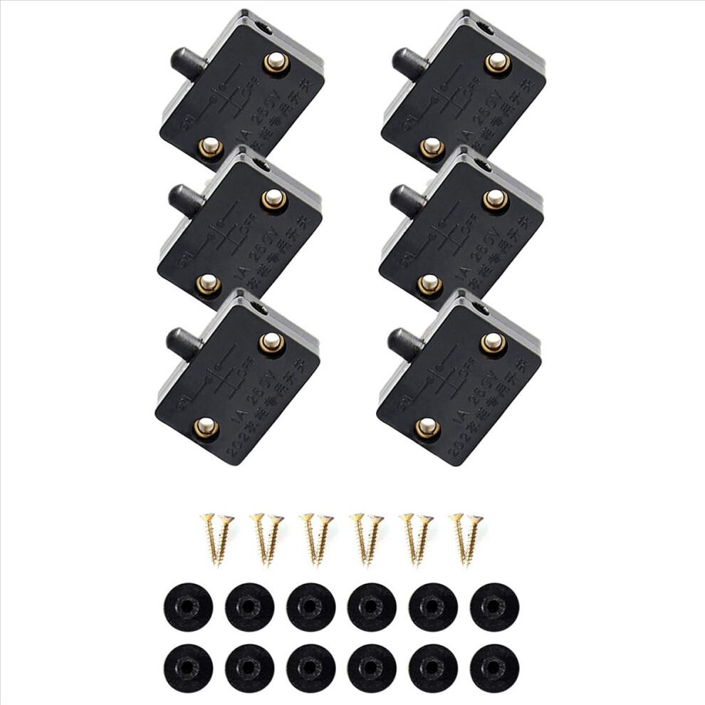 6Pcs Door Led Switch For Closet Light,Electrical Lamp Switches,Black 4851216651427