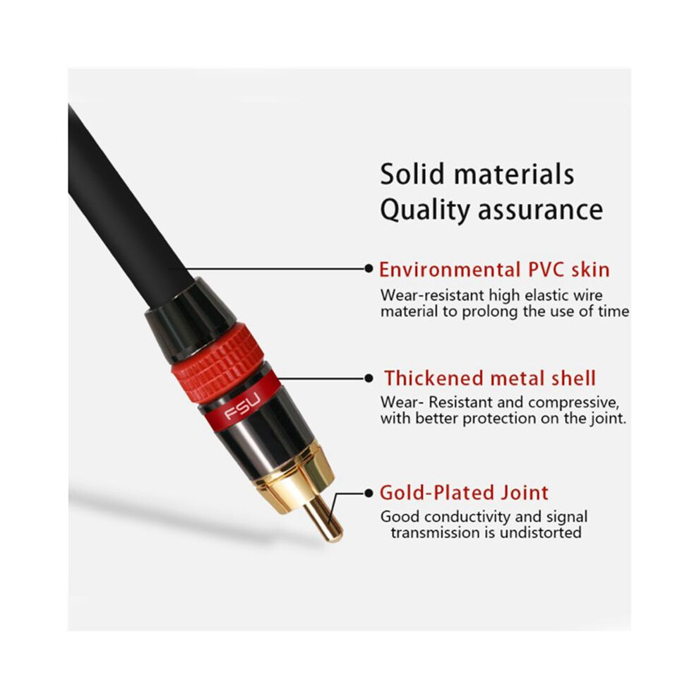 Digital Audio Cable Male Speaker Hifi Subwoofer Cable Av 0.5M 4851216655340