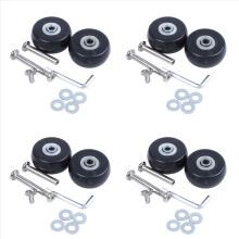 2 set di ruote di ricambio per valigie, assi di riparazione, diametro esterno 40 mm