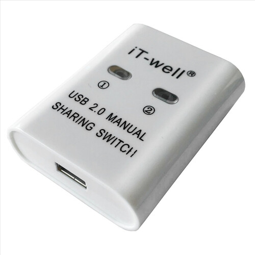Εκτυπωτής USB 2 σε 1, Χειροκίνητος μετατροπέας KVM 2 θυρών, λευκό 2
