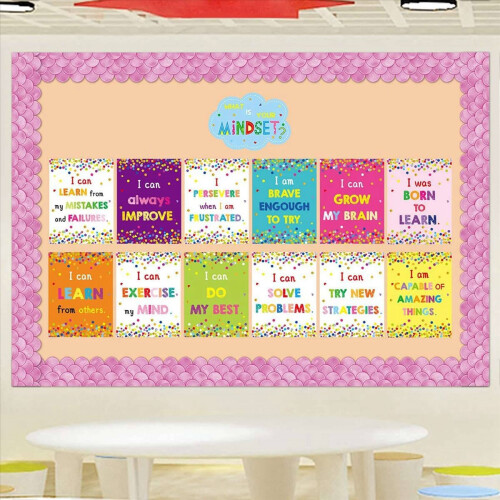 2x 20M Ombre Scallops Bulletin Board Borders Rechte Borders 2
