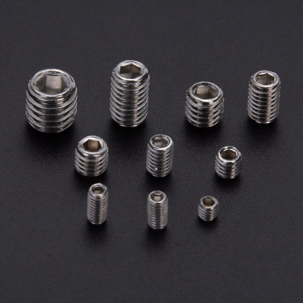 200Pcs Grub Screws Hex Socket Screw Assortment Kit Set M3//M5/M6/M8 4851216660450