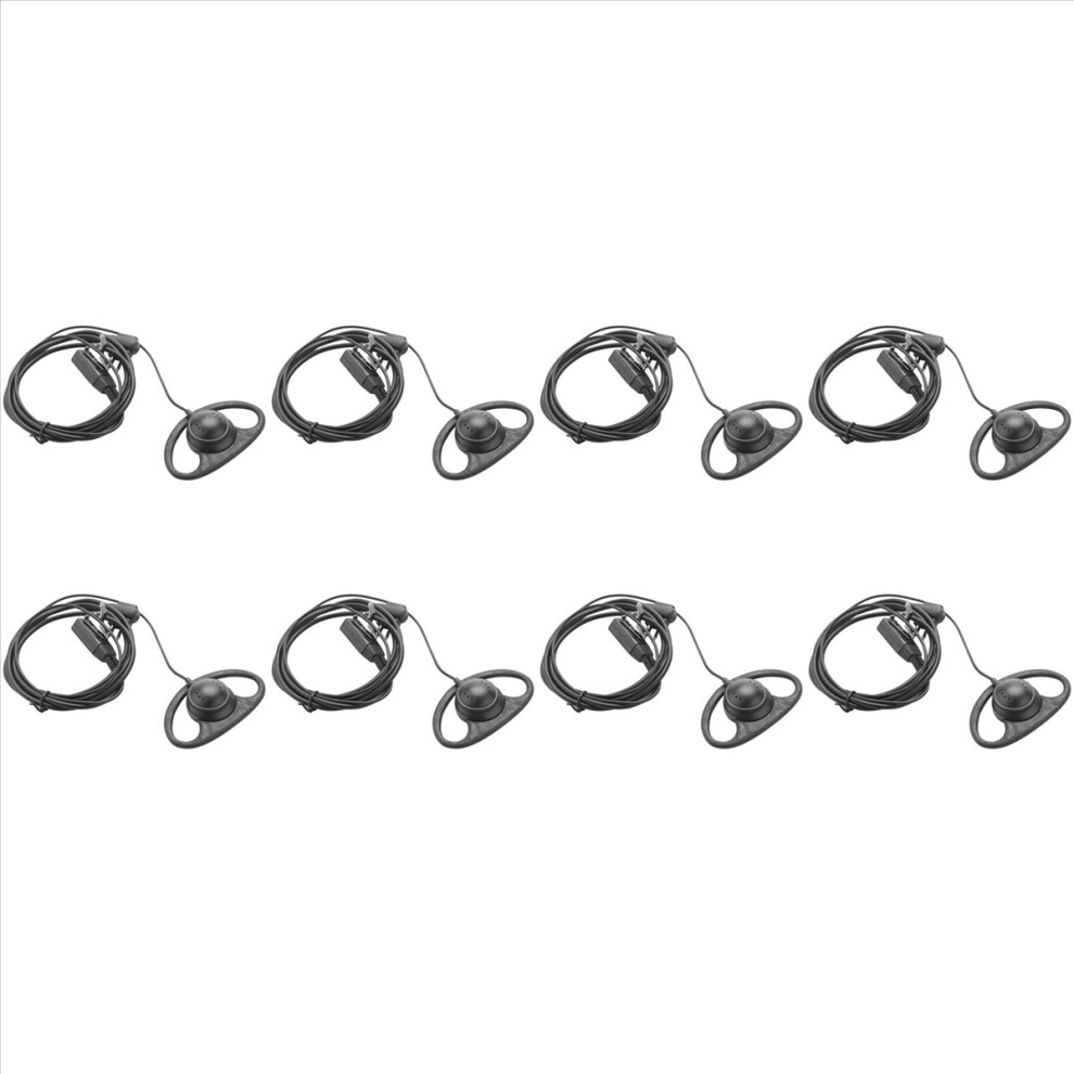 2 Pin Advanced D Shape Clip-Ear Ptt Headset Earpiece Mic 4851216661242