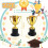 24-pakning mini-troféer for barn, plastgull-trofékopper 5