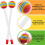 12 stk. Lollipop trommeklubber runde regnbuehammere 6