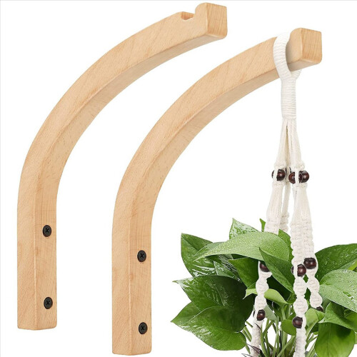 Wresetly Ganci da parete in legno, appendini per piante d'interniore, ganci per piante da parete, per piante da appendere, ganci per campanelli eolici