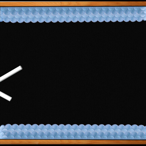 20M Ombre Blue Scallops Bulletin Board Borders Rechte Borders 1
