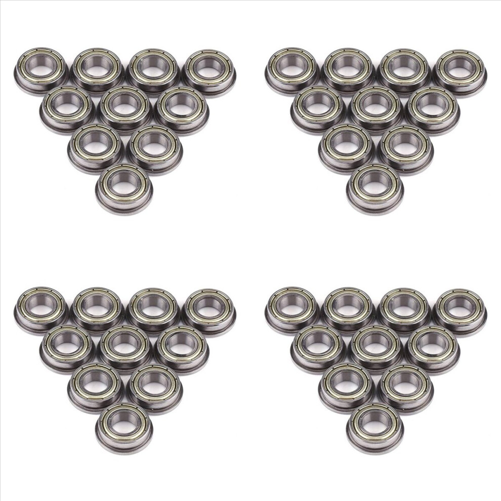 10 Pcs F688zz Flanged Bearings Metal Steel 8 X 16 X 5Mm For Motor 4851216672644