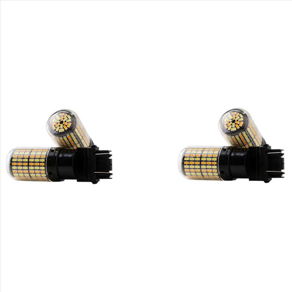 2Pcs 3757 3157 4157Na Led Bulb Switchback Signal White/Amber/Light 4851216678943