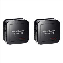 2x digitale optische vezel audiosplitter, 1 in 3 uit, voor Blue-Ray HDTV