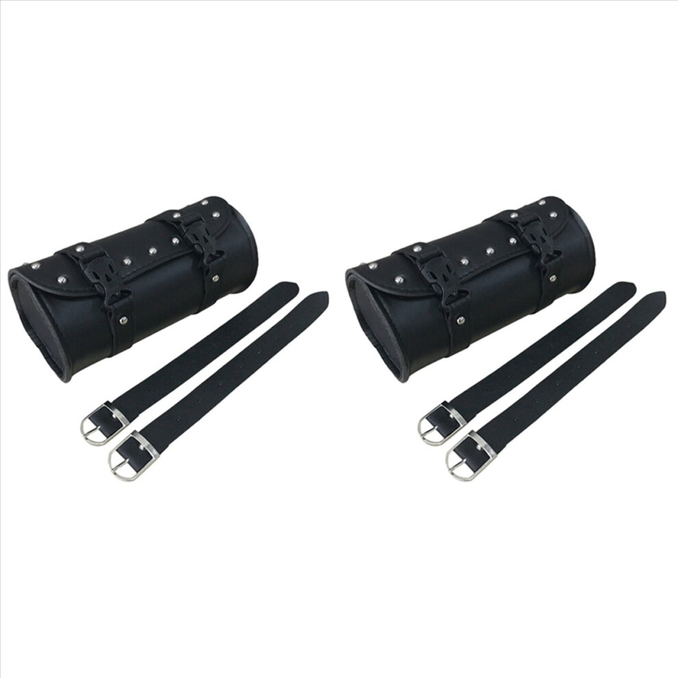 Motorrad Leder Universal Werkzeug Rollensattel Runde Tasche 4851216678332