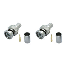 Connettore a crimpare maschio BNC da 60 pezzi per sistema CCTV Connettore BNC RG6