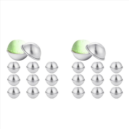 20 stk. 10-setts DIY metall badeballform 5,5 x 2,5 cm
