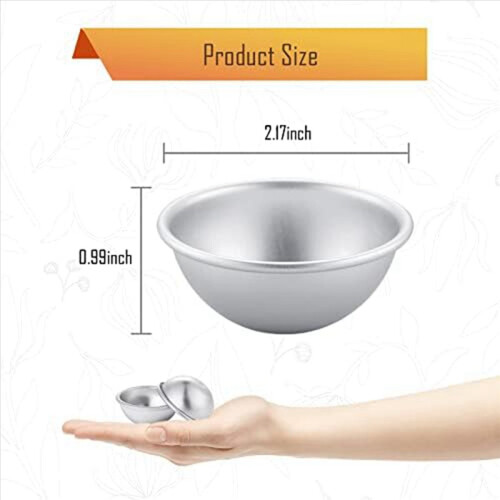 20 stk. 10-setts DIY metall badeballform 5,5 x 2,5 cm 2