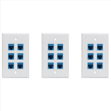 Placă de perete Ethernet Cat 6 cu 6 porturi, placă de perete Ethernet mamă