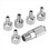 Airbrush hurtigkoblingsudløseradapter med 5 hanfittings 5