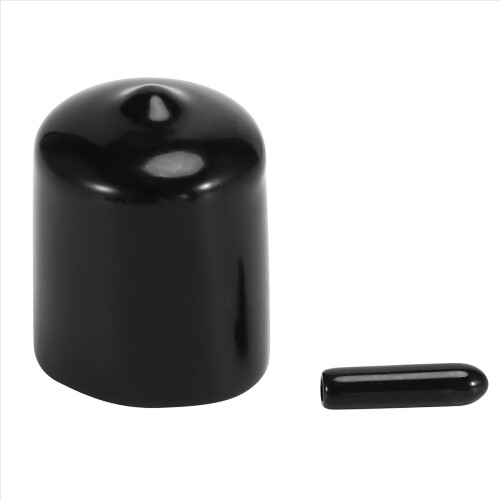 156 peças de borracha elástica de vinil para tampas de extremidade de 2/25 a 4/5 polegadas (preto) 2