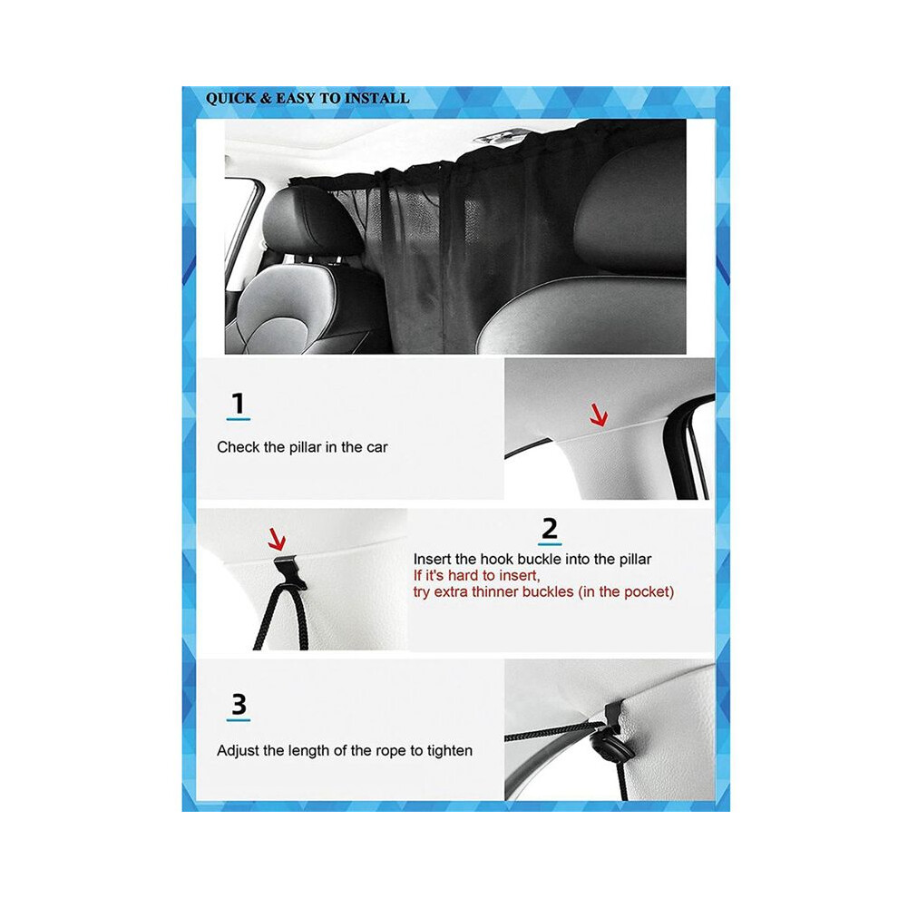 Car Divider Curtain Sun Shade Car Camping Separation Privacy Curtain Light 4851216688997