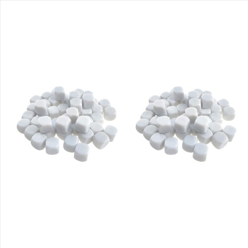100 Pack 16MM Blank White Dice Set Acrylic D6 for Game,Party,Fun,DIY