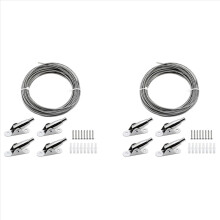 Cable de acero inoxidable recubierto de 2 mm de 10 m