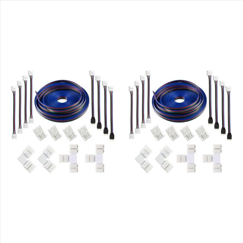 Καλώδιο επέκτασης ταινίας LED RGB 4 ακίδων 5M, κιτ συνδέσμων ταινιών LED