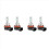 4x superheldere H8 H9 H11 LED koplamplampenset grootlicht/dimlicht 5
