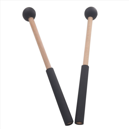 par de baquetas de tambor de língua com cabeça de borracha macia 2