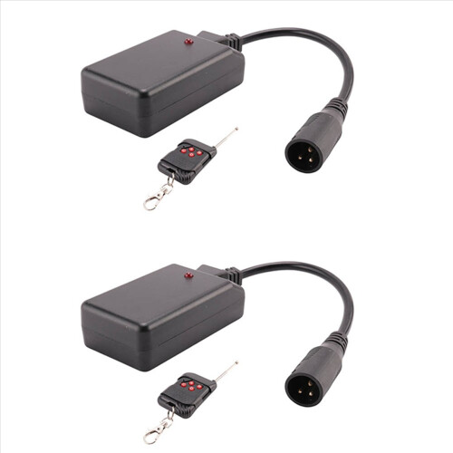 2X 3 ακίδων ασύρματο τηλεχειριστήριο XLR για μηχανή ομίχλης καπνού 1