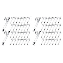 Bleistiftclips aus Metall zum Aufschieben auf Bleistifttaschenclips zum Einrasten, 60 Stück