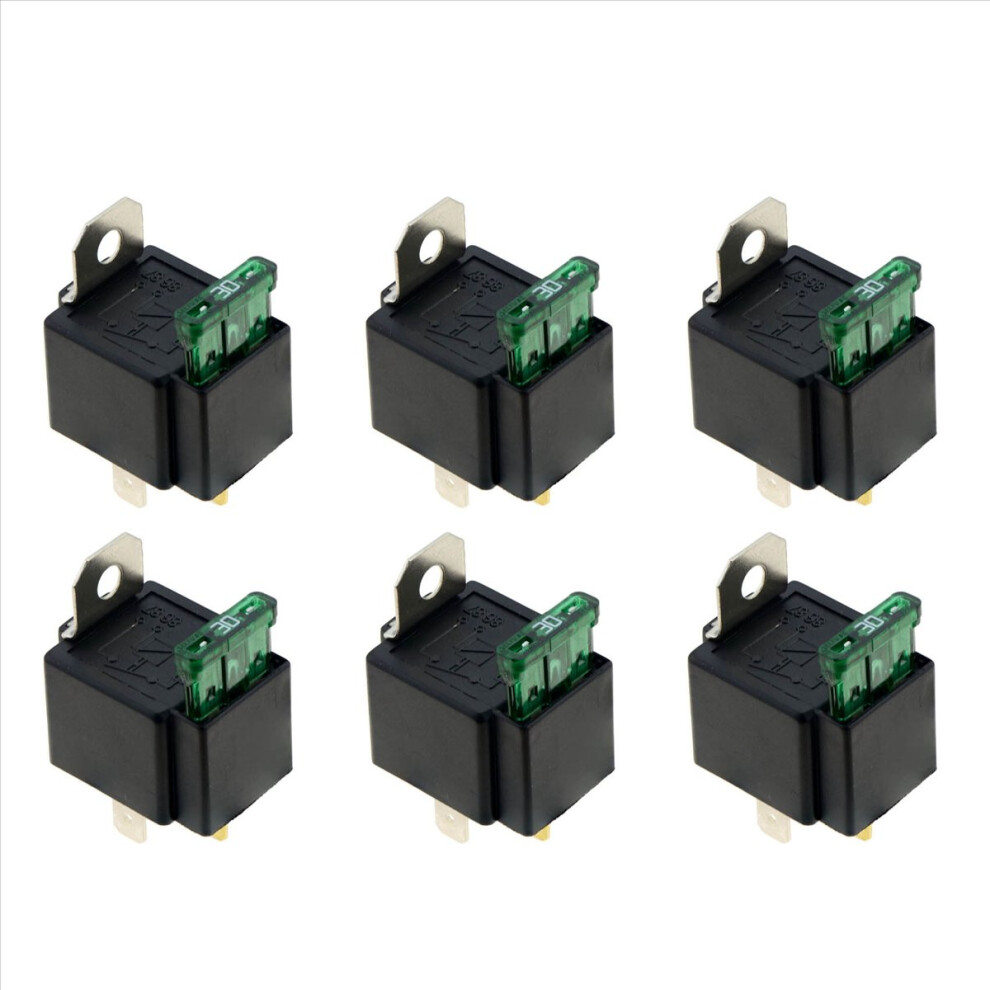 4Pin Dc12v 30A Fused On/Off Automotive Relay With Insurance Wire 4851216699801