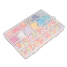 DIY Bracelets Making Beads Kit 2100pcs 4mm Acrylic Beads & Letter Beads