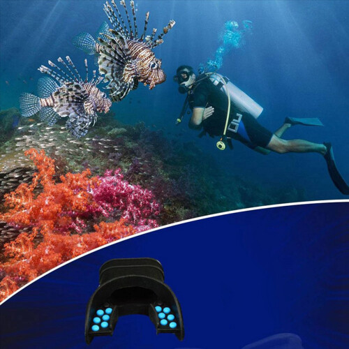 5X Snorkel Mundstykke Regulator Universal Silikone Åndedrætsværn Blå 1