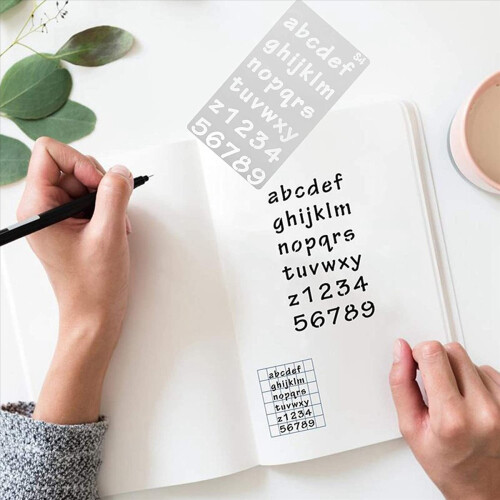 12 Pcs Alphabet Stencils Reusable Letter Painting Stencils Plastic 2