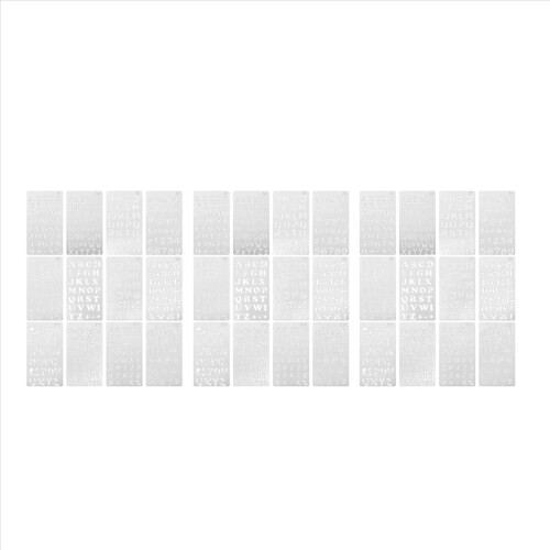12 Pcs Alphabet Stencils Reusable Letter Painting Stencils Plastic