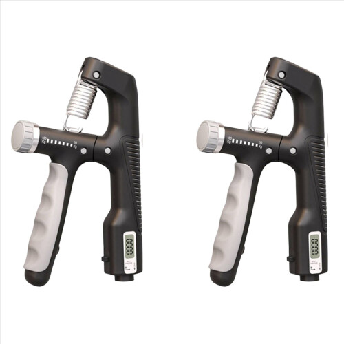Gripper electronic reglabil pentru exerciții de mână, 10-100 kg, negru
