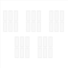 30Pcs 3.7Inch Rectangle Silicone Bookmark Mold Craft Transparent Mold