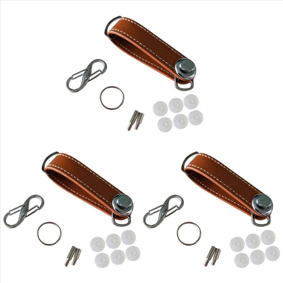 Car Key Pouch Case Wallet Holder Chain Key Wallet Ring Pocket Brown 4851216615283