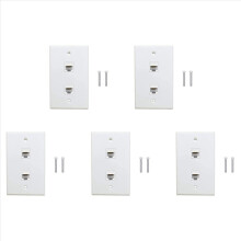 Placă de perete Ethernet cu 2 porturi, 1 buc., Cat6 femelă-femelă, mufă de perete RJ45