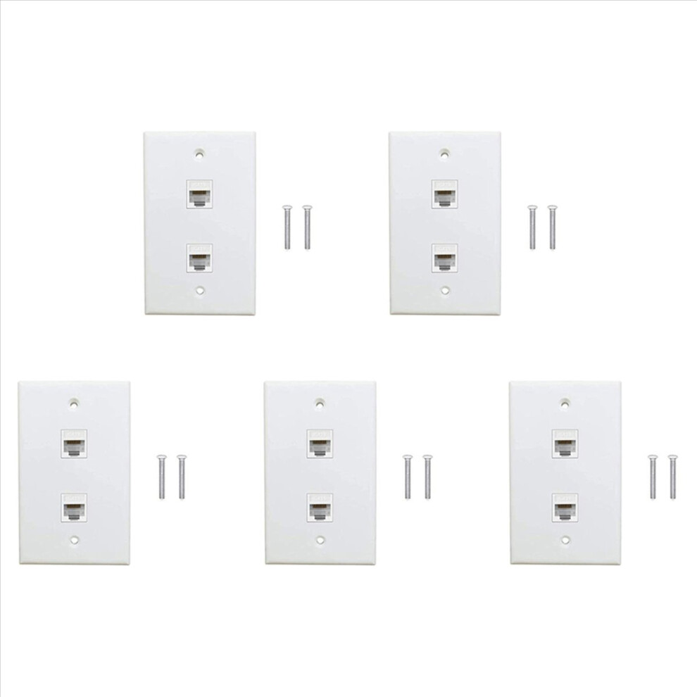 Photos - Other Electrical Equipment Markenlos 1Pcs 2 Port Ethernet Wall Plate, Cat6 Female to Female Wall Jack RJ45 