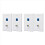 2 pachete de prize Ethernet coaxiale cu placă de perete cu 1 port Cat6 1
