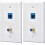 2 pachete de prize Ethernet coaxiale cu placă de perete cu 1 port Cat6 2